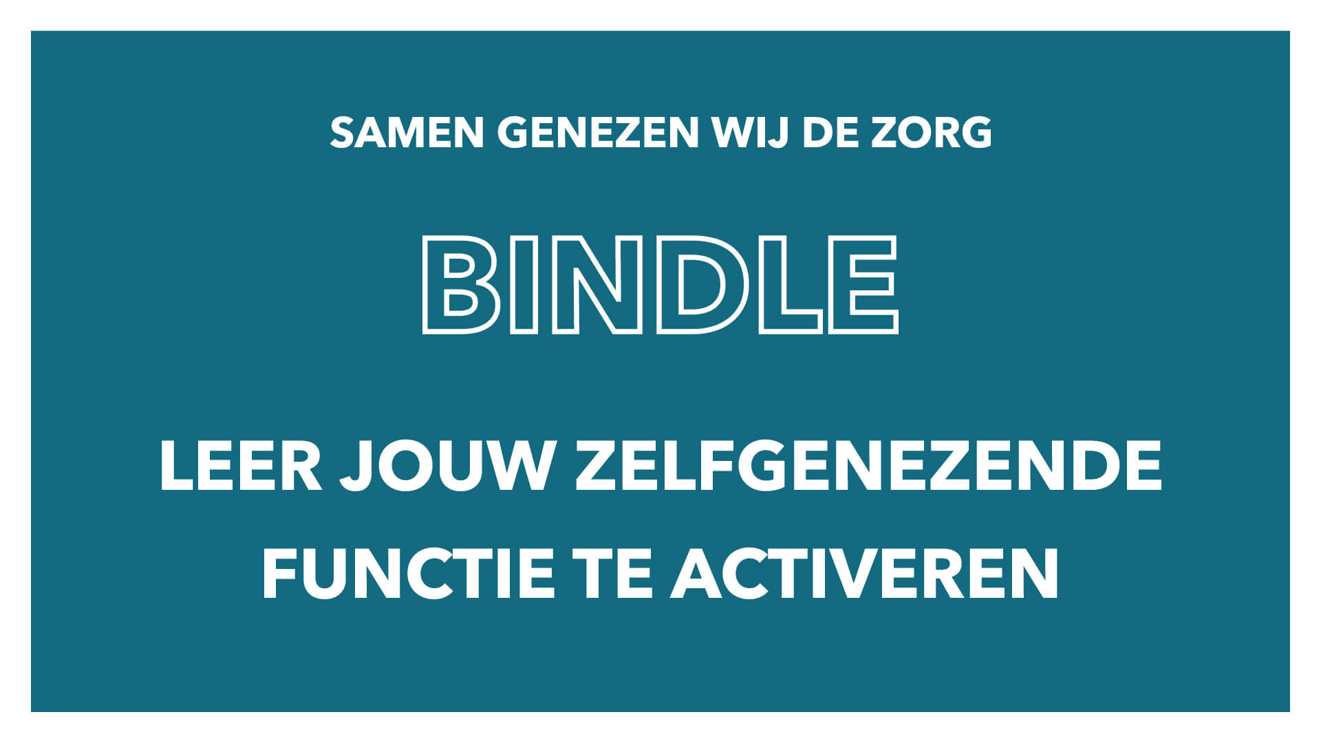 Leer jouw zelfgenezende functie te activeren